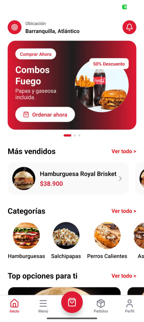 Lumus App - Pantalla Principal
